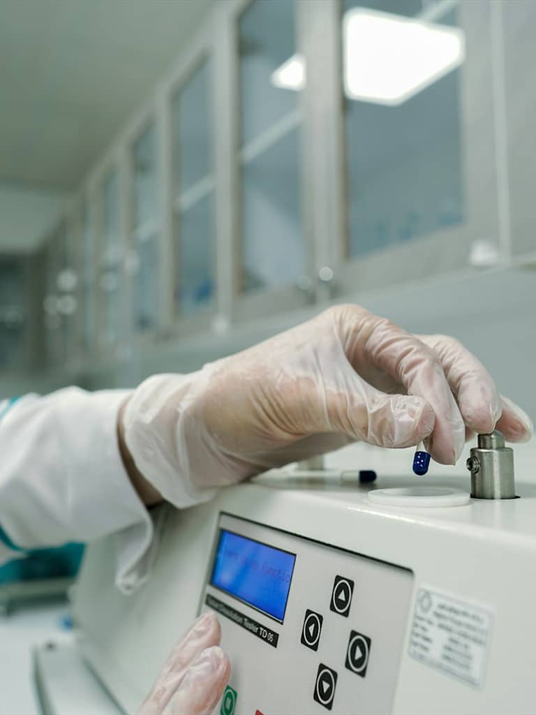 Quality control laboratory with ingredient testing and certification